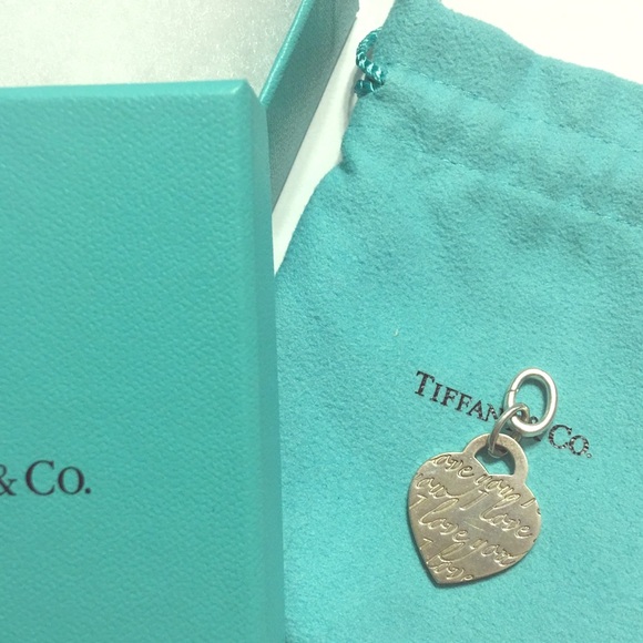 Tiffany & Co. Jewelry - Tiffany&Co "I love you" heart pendant w/clasp